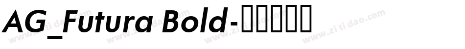 AG_Futura Bold字体转换